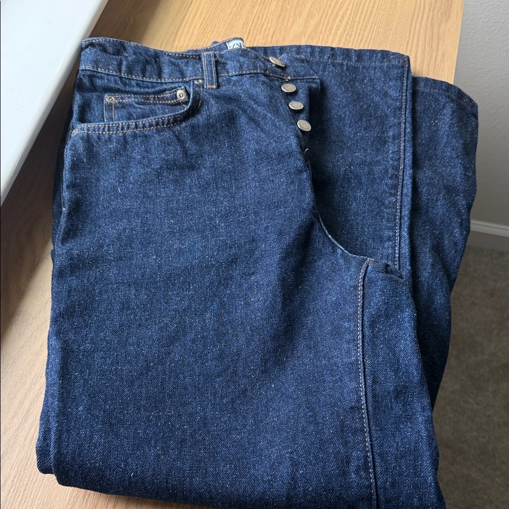 Zara Dark Blue Denim Jeans